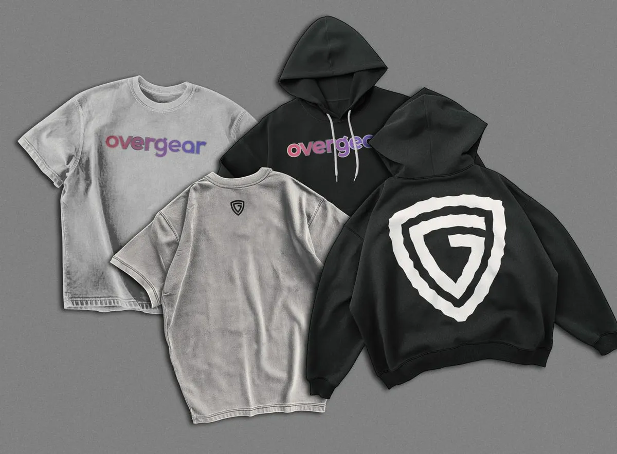 Мерч под ключ Overgear — брендированные футболки и худи с логотипом